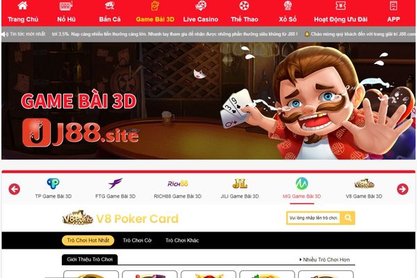 Giới thiệu một chút thông tin về game bài đổi thưởng uy tín J88